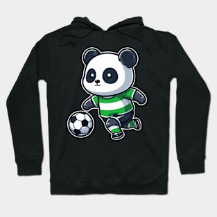 Panda as Soccer player with Soccer ball Hoodie